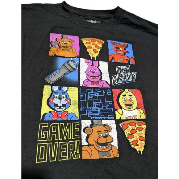 Five Nights At Freddys Boys Large Size Shirt Video Game Tee T-Shirt - Picture 2 of 5